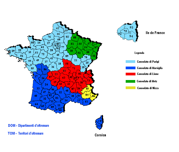 La Red Consular Italiana en Francia